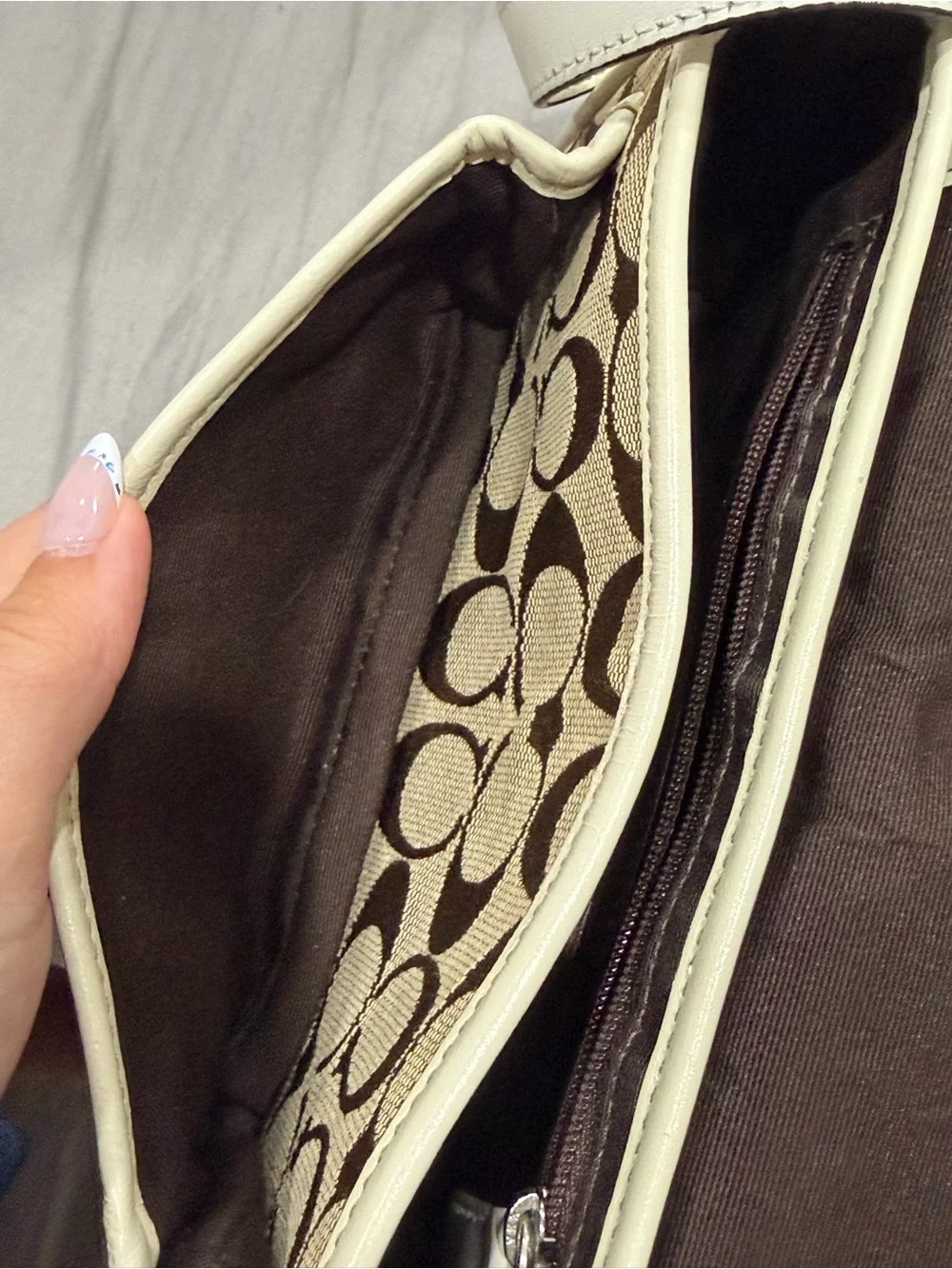 Coach Soho Buckle Flap Brown Signature Jacquard Crossbody Shoulder Bag Y2K